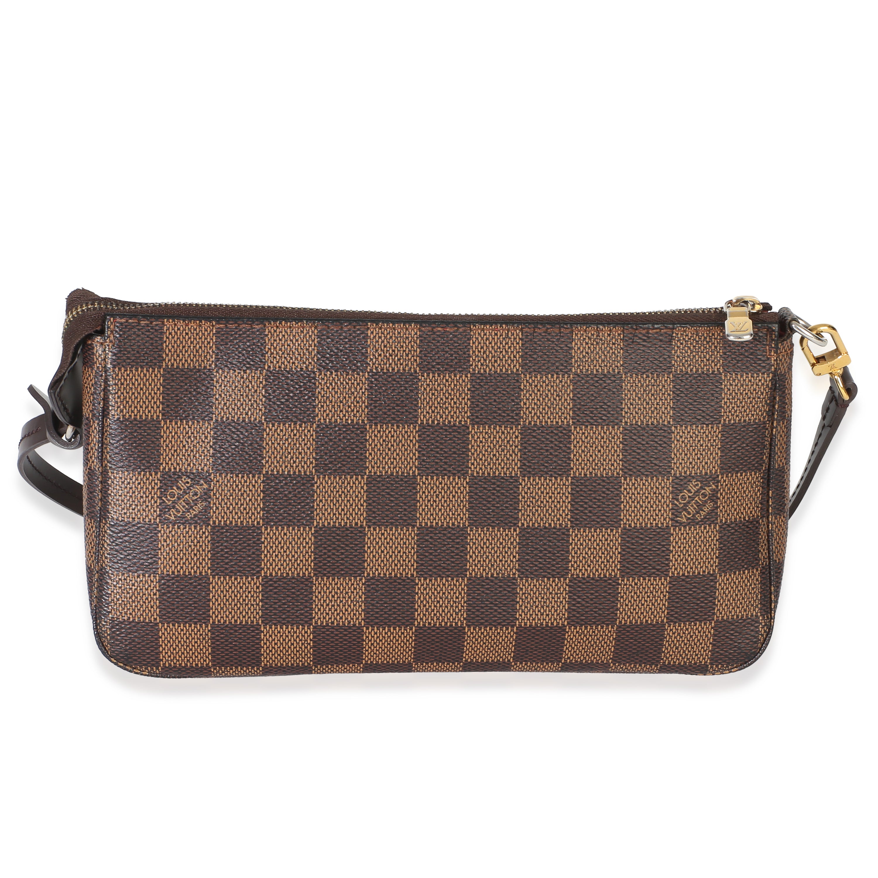 Louis Vuitton Damier Ebene Canvas Pochette Accessoires NM Handbag fv
