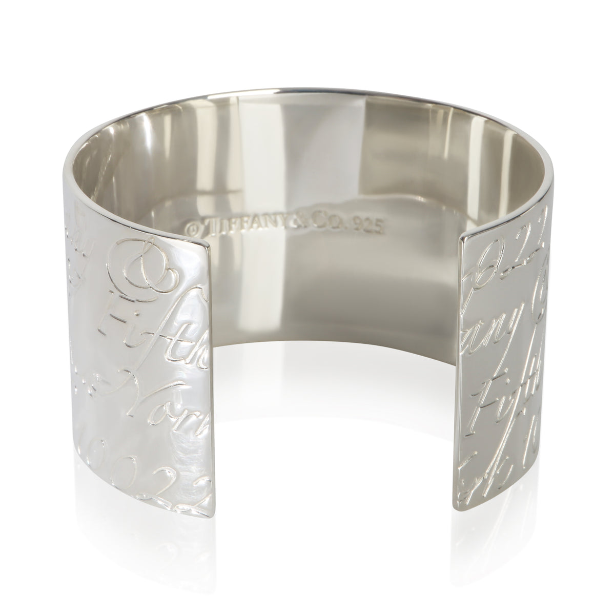 Tiffany & Co. Sterling Silver  Wide Notes Cuff Bracelet 3