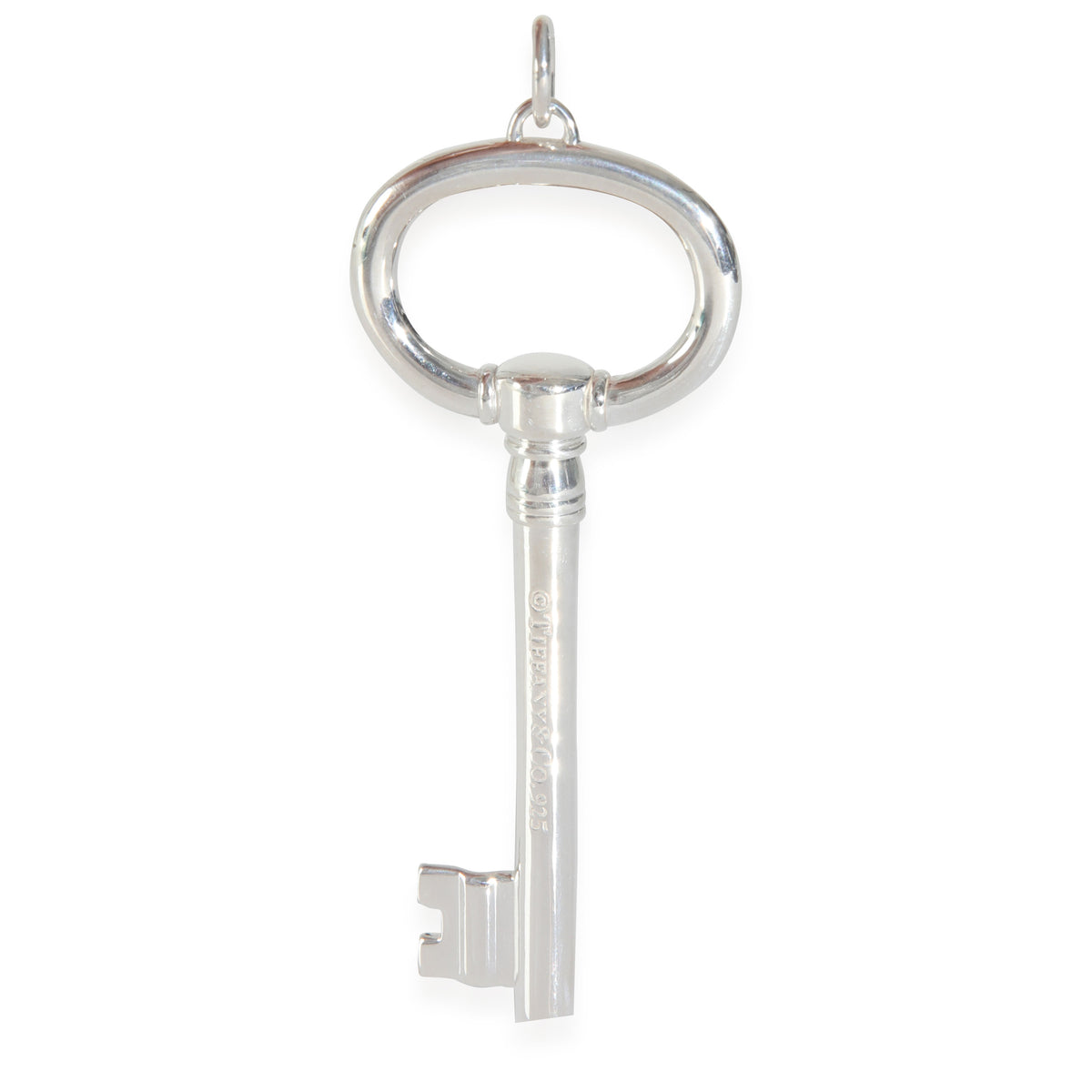 Tiffany & Co. Sterling Silver  Large Oval Key Pendant
