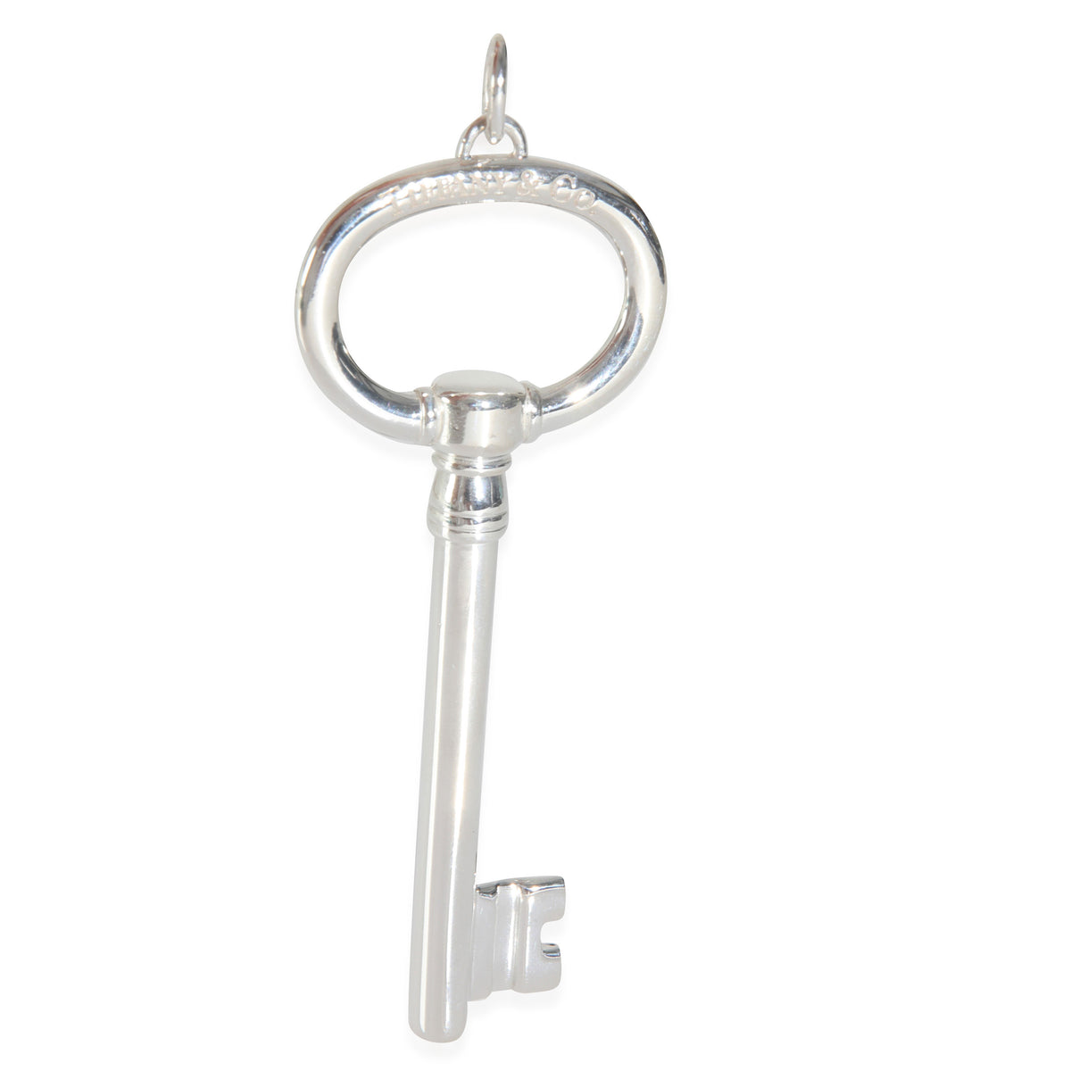 Tiffany & Co. Sterling Silver  Large Oval Key Pendant