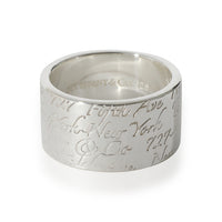 Tiffany & Co. Sterling Silver  Wide Notes Ring