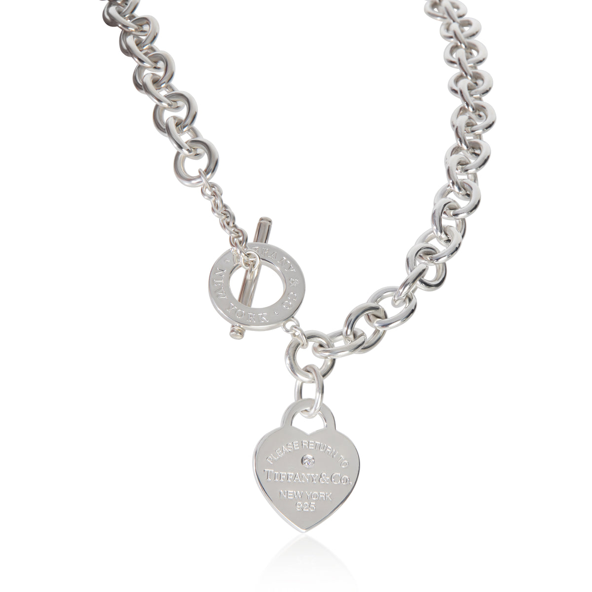 Tiffany & Co. Sterling Silver Diamond Necklace 2