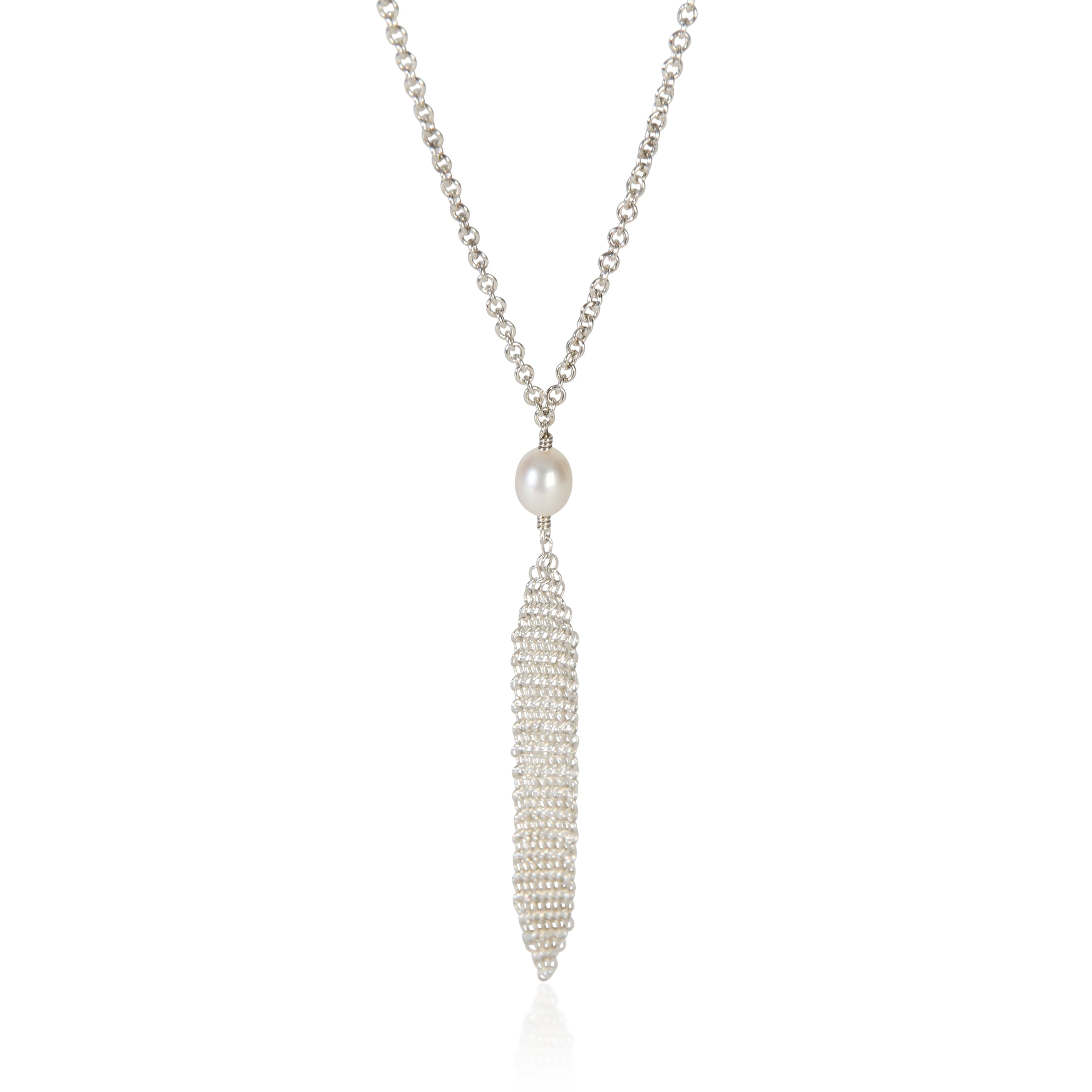 Tiffany & Co. Sterling Silver Pearl Tassel Pendant fv