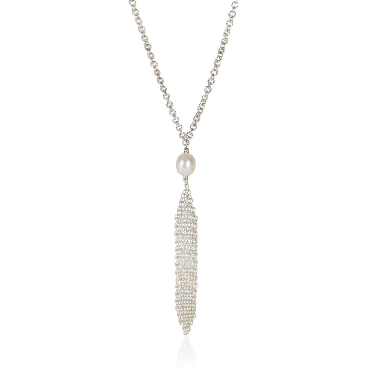 Tiffany & Co. Sterling Silver Pearl Tassel Pendant fv