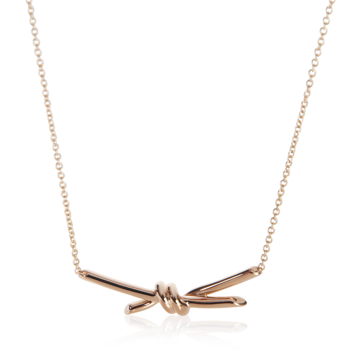 Tiffany & Co. Rose Gold  Tiffany Knot Pendant fv