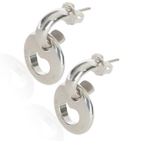 Tiffany & Co. Sterling Silver  Vintage Heart Cut Out Earrings 2