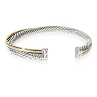 David Yurman Yellow Gold & Sterling Silver  5mm Crossover Bracelet 3