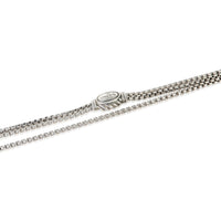 David Yurman Sterling Silver  Slider Box Chain Necklace 2