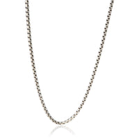 David Yurman Sterling Silver  Slider Box Chain Necklace fv