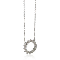 Tiffany & Co. Platinum Diamond Open Circle Pendant 4