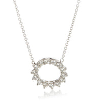 Tiffany & Co. Platinum Diamond Open Circle Pendant fv