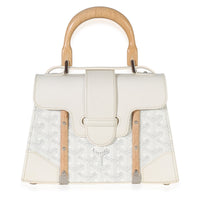 Goyard White ine Canvas Structure Mini Saigon Top Handle Handbag id