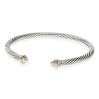 David Yurman Yellow Gold & Sterling Silver  Cable Classic Bracelet fv