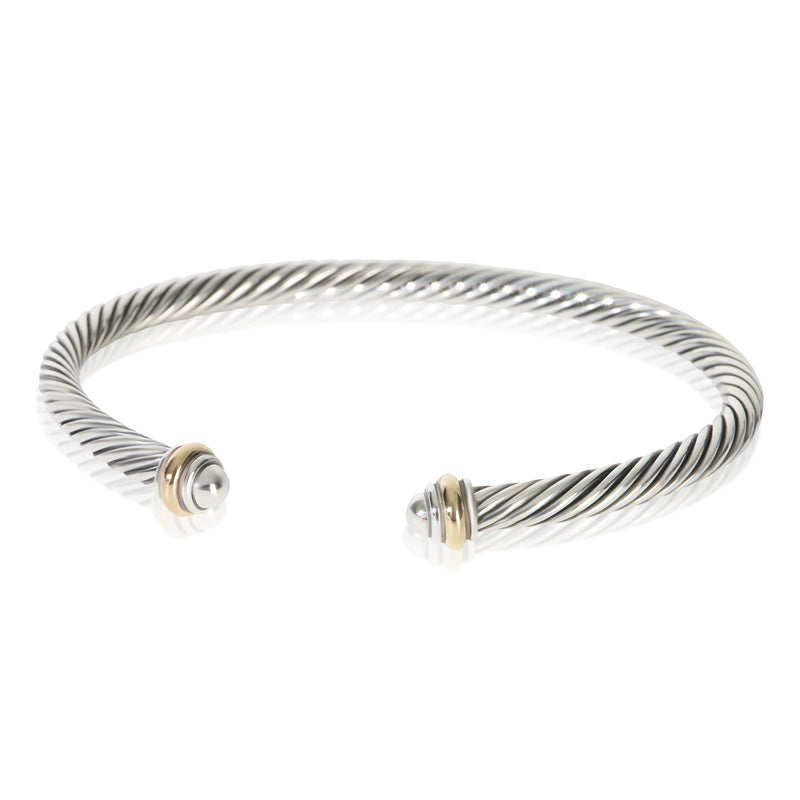 David Yurman Yellow Gold & Sterling Silver  Cable Classic Bracelet fv