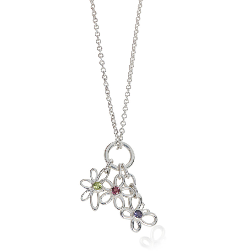 Tiffany & Co. Sterling Silver Peridot and Topaz Flower, Butterfly & Dragonfly Ch fv
