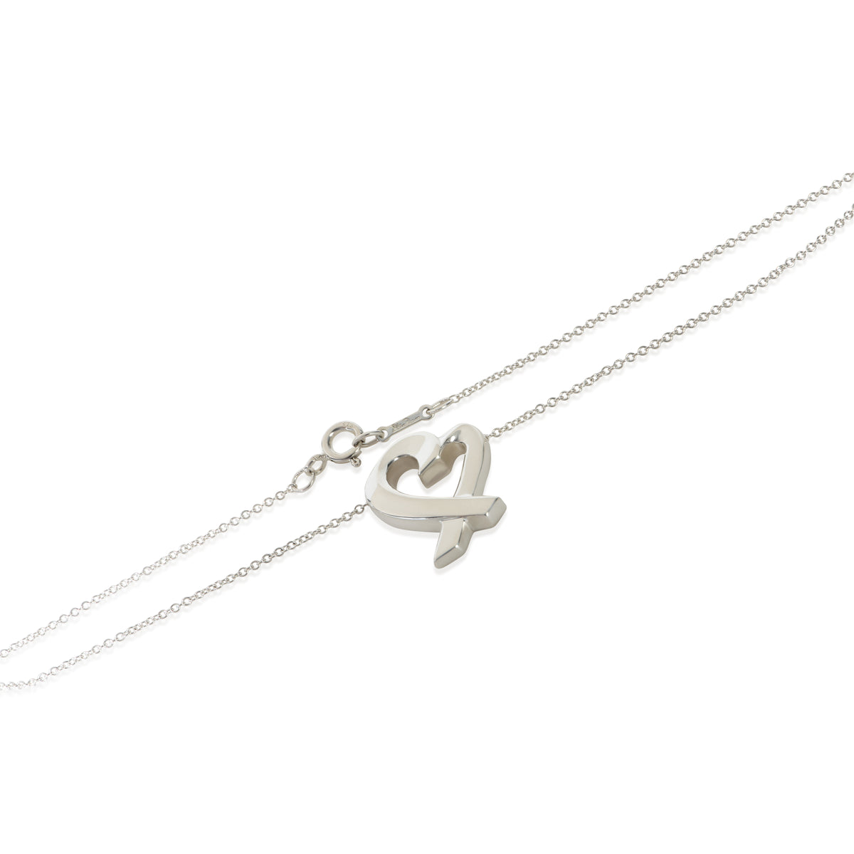 Tiffany & Co. Sterling Silver  Paloma Picasso Loving Heart Pendant 2