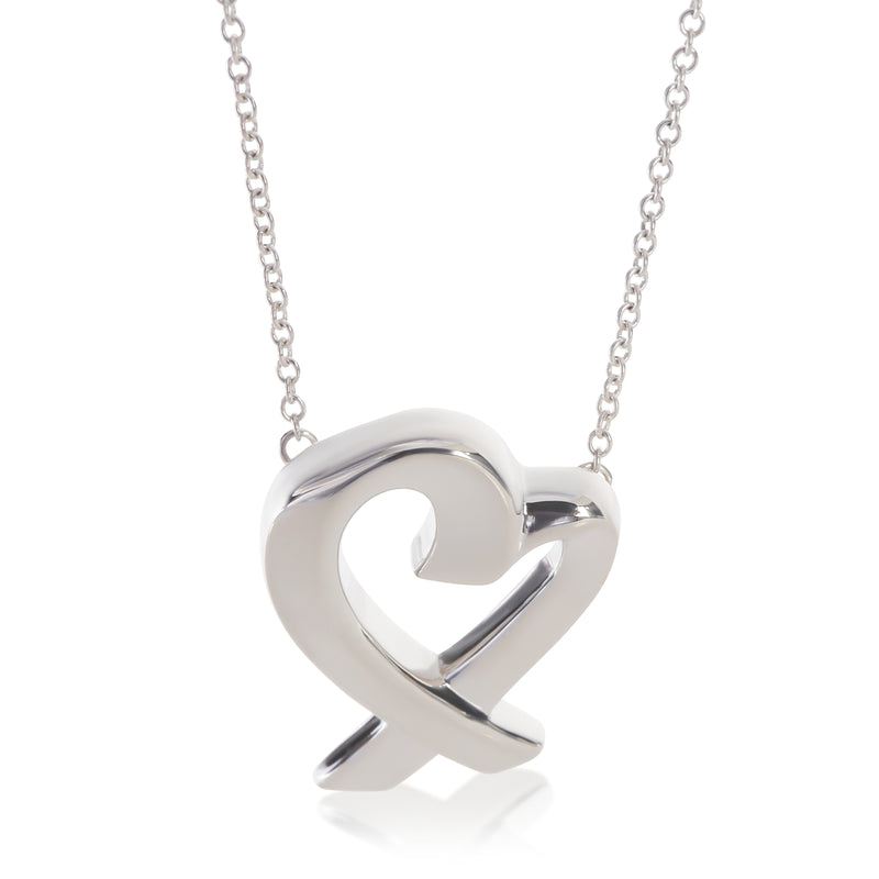 Tiffany & Co. Sterling Silver  Paloma Picasso Loving Heart Pendant fv