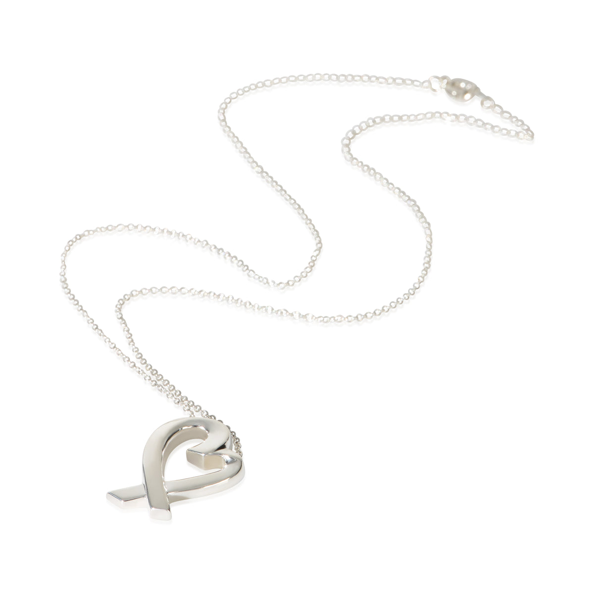 Tiffany & Co. Sterling Silver  Paloma Picasso Loving Heart Pendant 3