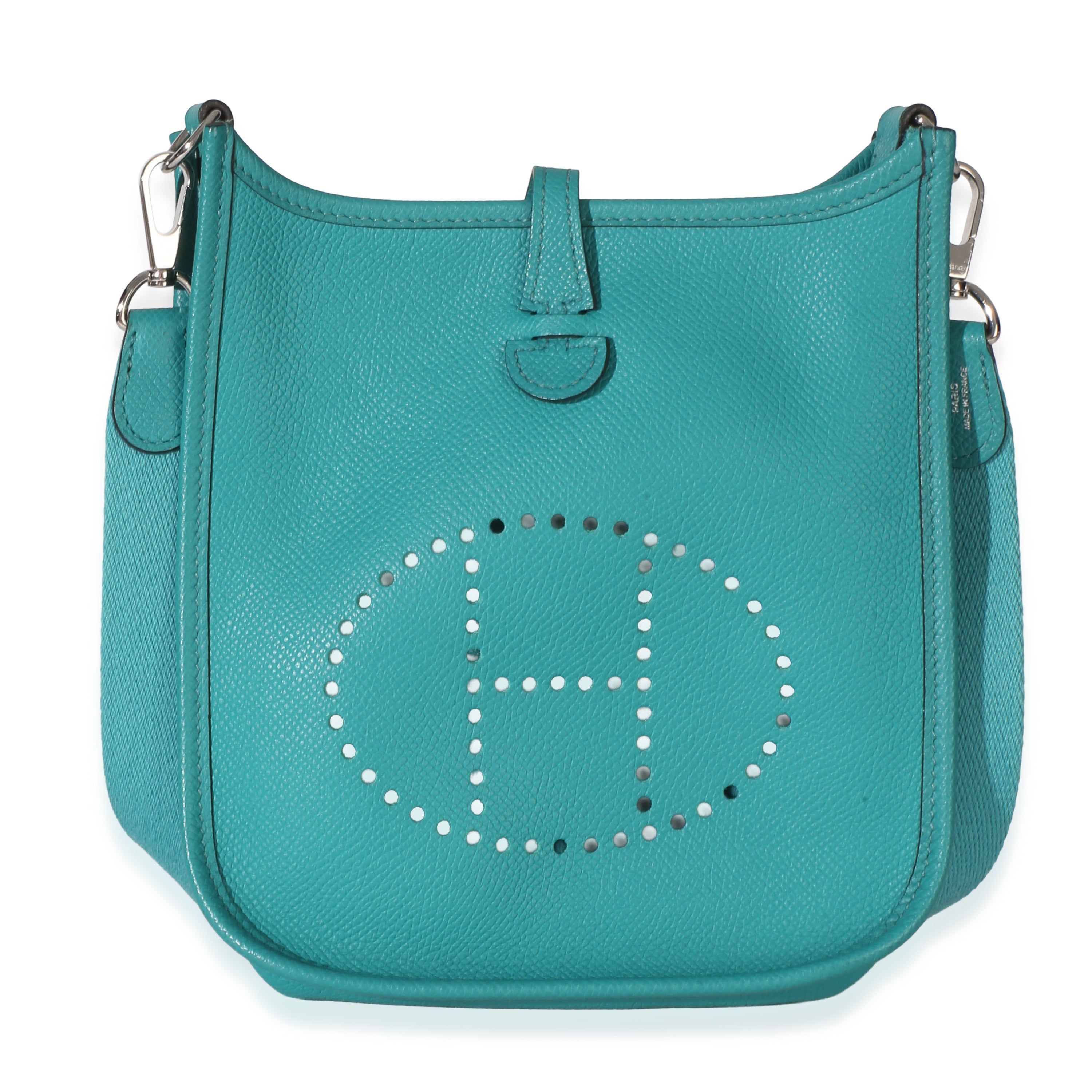 Hermès Epsom Vert Verone Evelyne 16 TPM PHW Handbag id