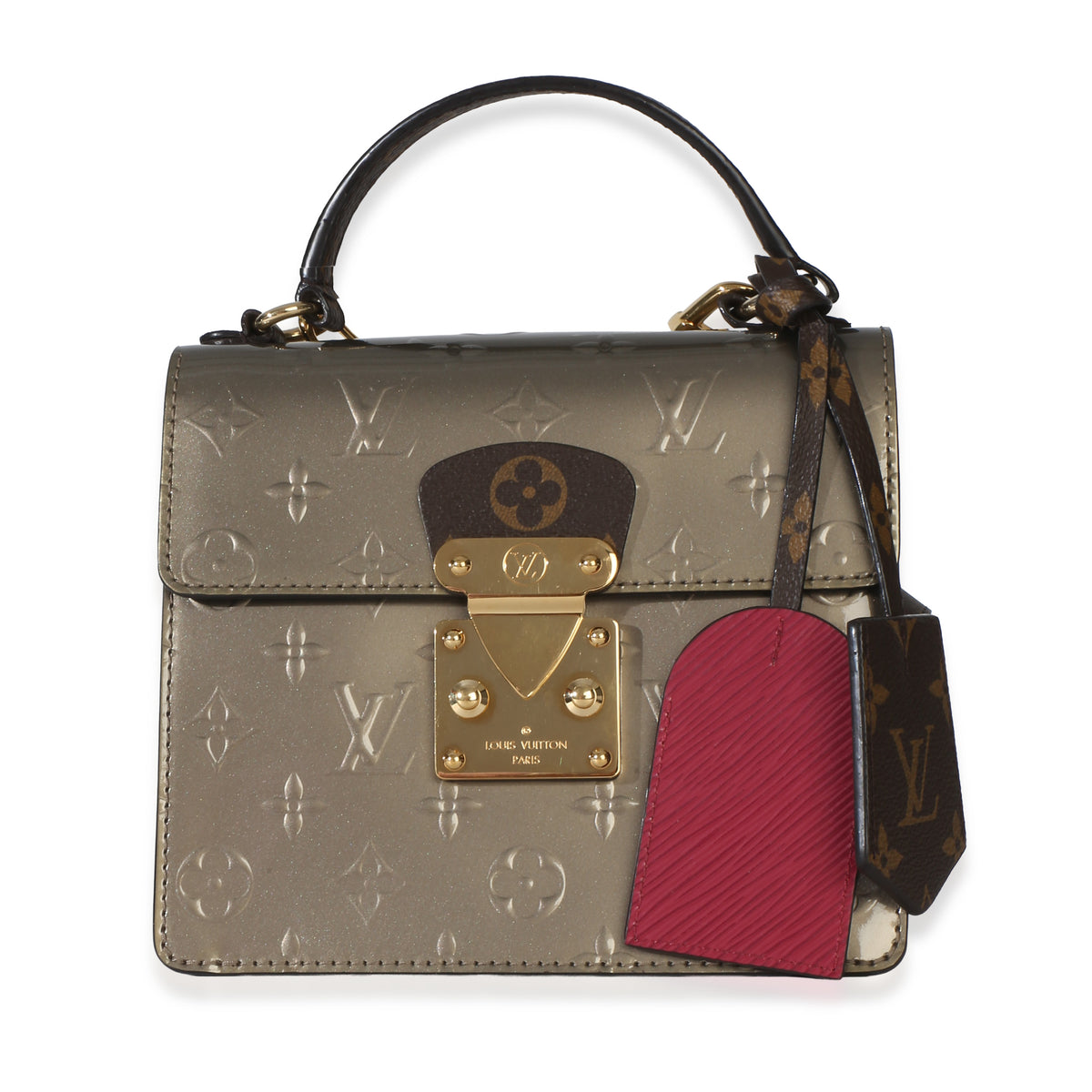 Louis Vuitton Champagne Metallise Fuschia Vernis Epi Monogram Spring Street Handbag id