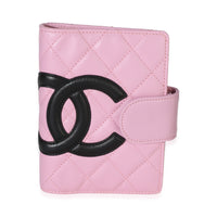 Chanel Pink Black Quilted Calfskin Small Cambon Agenda Planner id