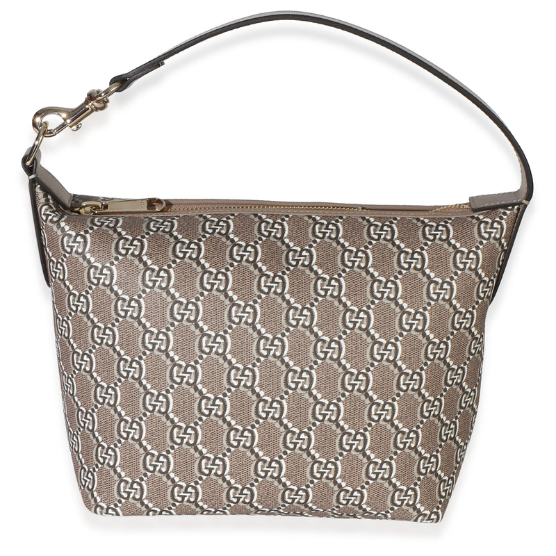 Gucci Taupe GG Shadow Monogram Canvas Super Mini Ophidia Hobo Handbag id