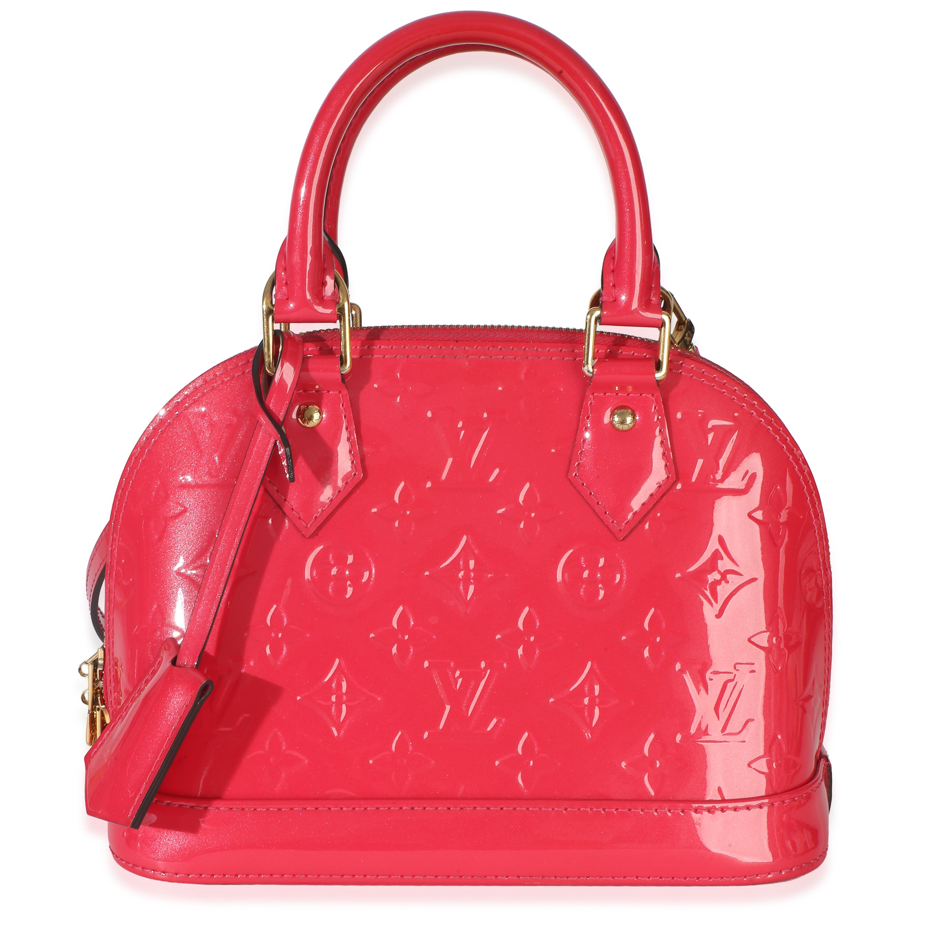 Louis Vuitton Hot Pink Vernis Alma BB Handbag fv