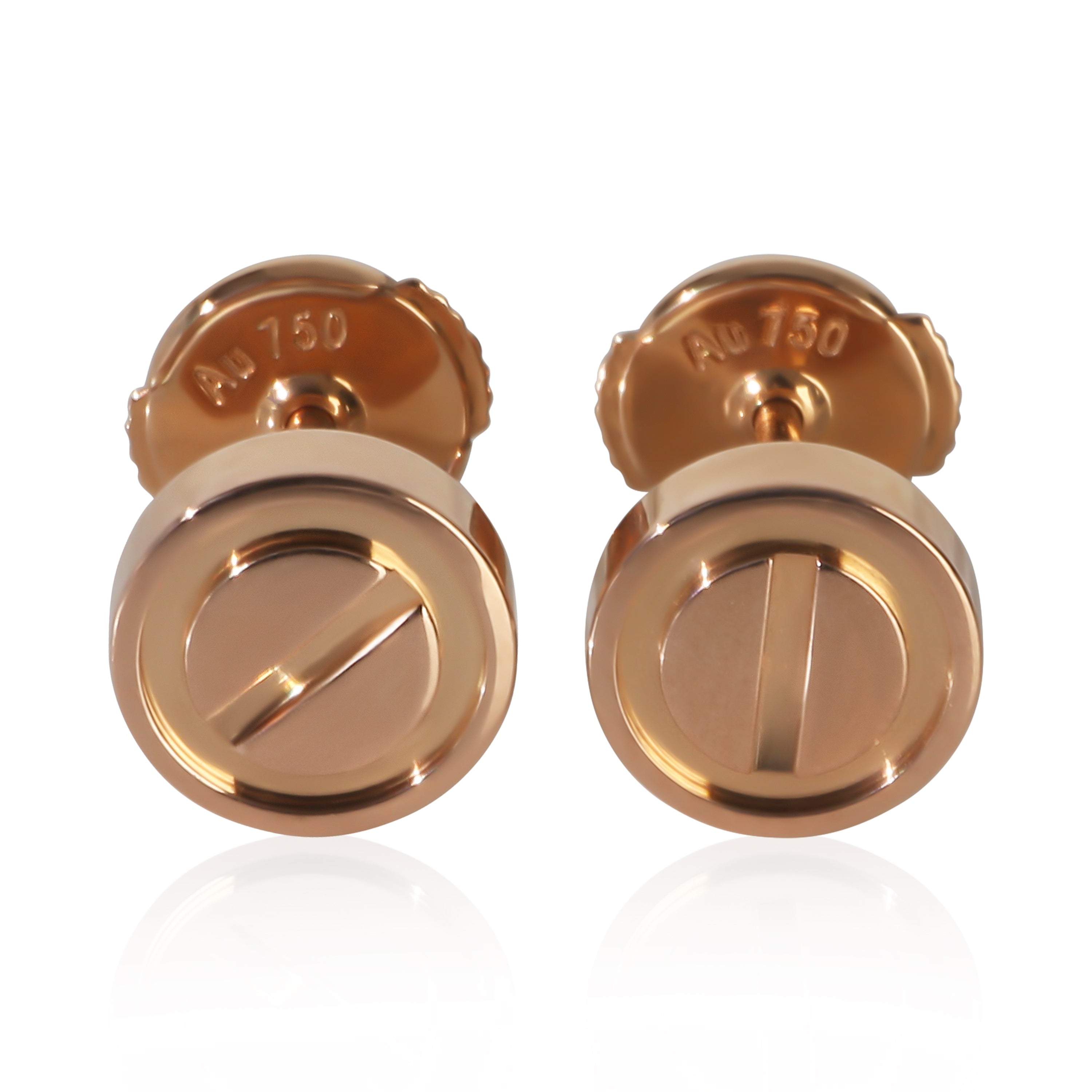 Cartier Rose Gold  Love Stud Earrings fv