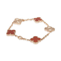 Van Cleef & Arpels Rose Gold Carnelian Vintage Alhambra Bracelet 4