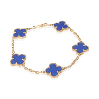 Van Cleef & Arpels Yellow Gold Agate Vintage Alhambra Bracelet fv