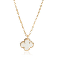 Van Cleef & Arpels Yellow Gold Mother Of Pearl Sweet Alhambra Pendant 3