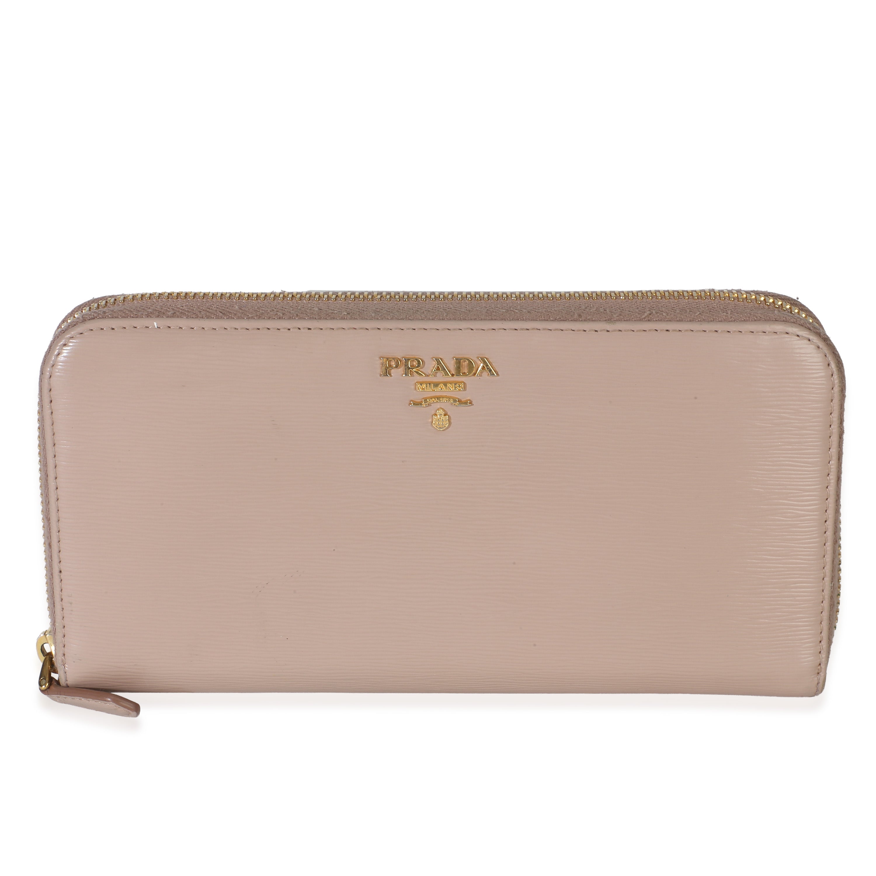 Prada Light Pink Vitello Move Zip Around Wallet Wallet id