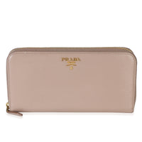 Prada Light Pink Vitello Move Zip Around Wallet Wallet id