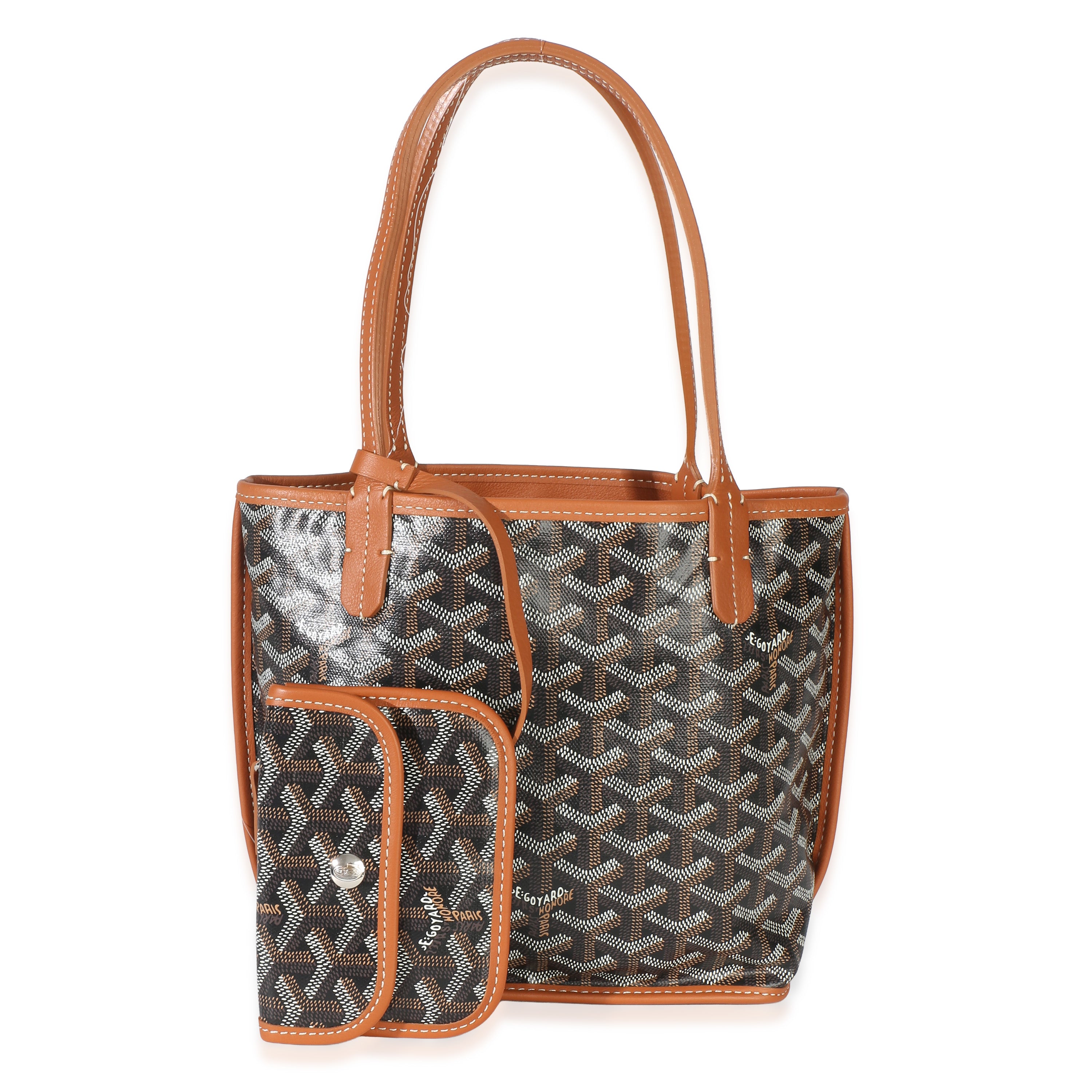 Goyard Black Gold ine Canvas Mini Anjou Handbag id