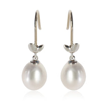 Tiffany & Co. Sterling Silver Pearl Paloma Picasso Olive Leaf Earrings