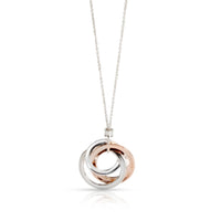 Tiffany & Co. Sterling Silver & Rubedo 1837 Circle Pendant fv