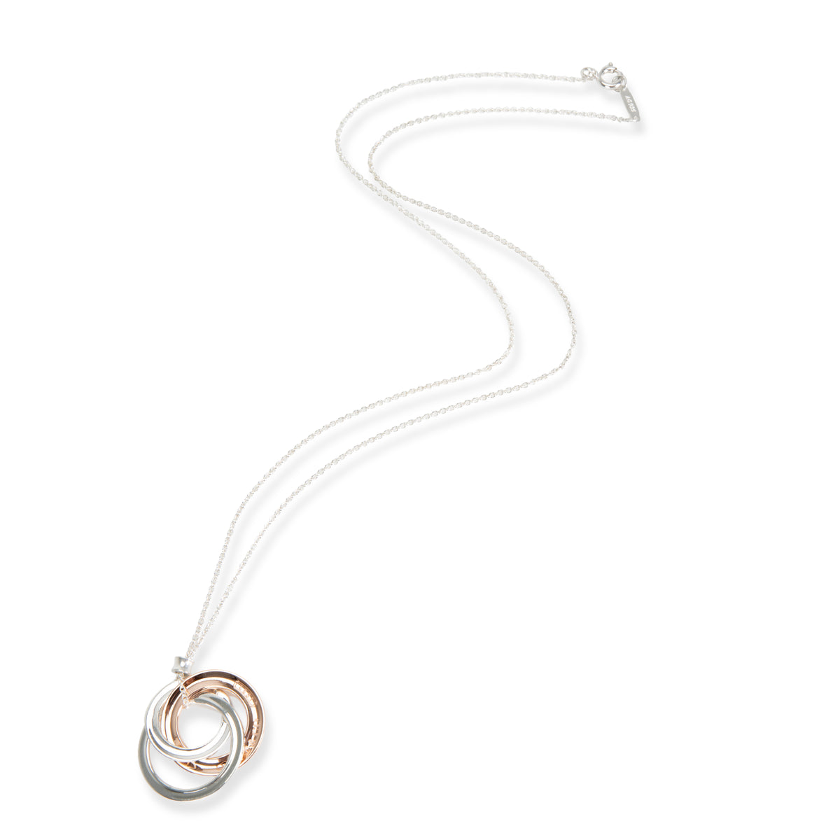 Tiffany & Co. Sterling Silver & Rubedo 1837 Circle Pendant pv