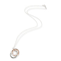 Tiffany & Co. Sterling Silver & Rubedo 1837 Circle Pendant pv