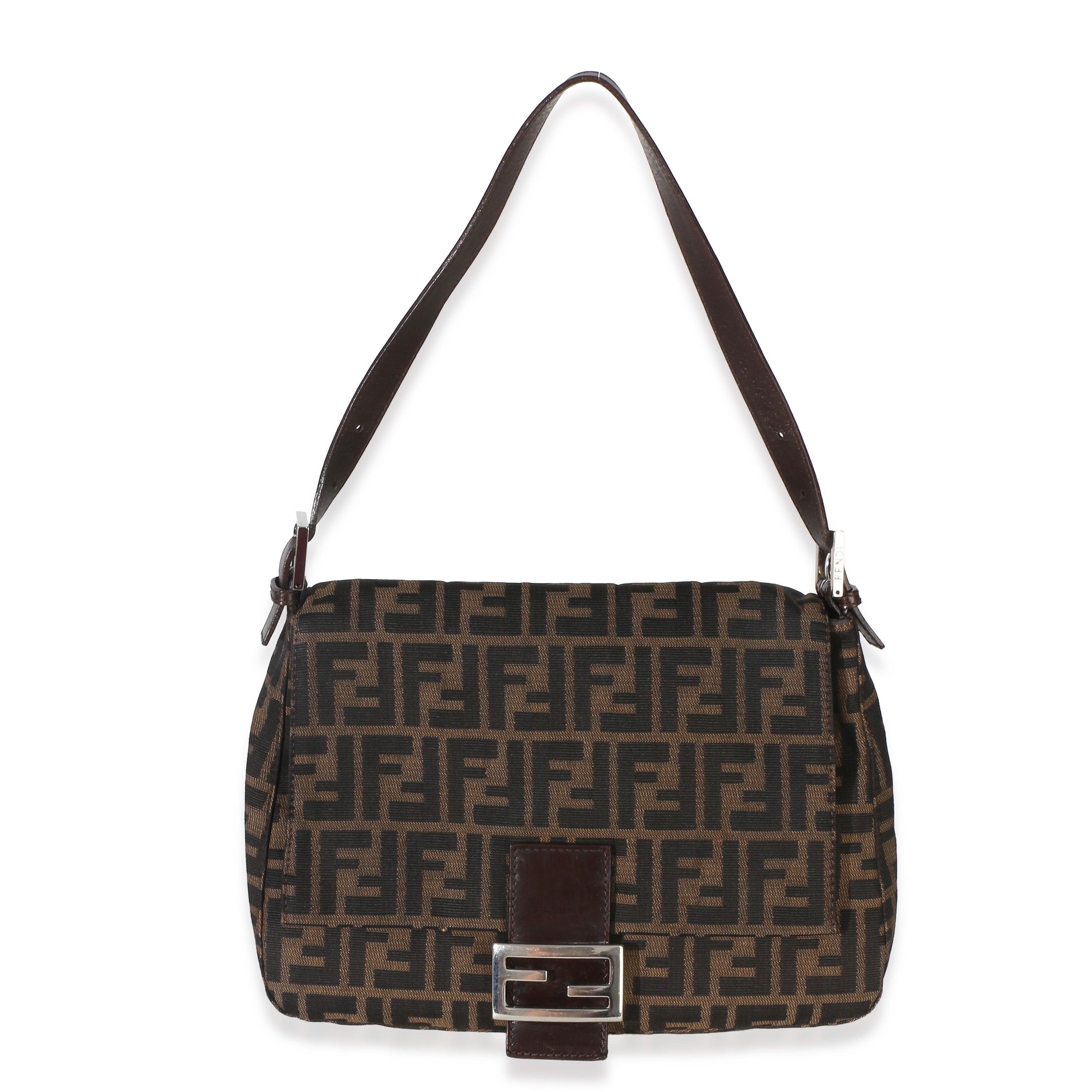 Fendi Brown Zucca Canvas Mama Baguette Handbag fv