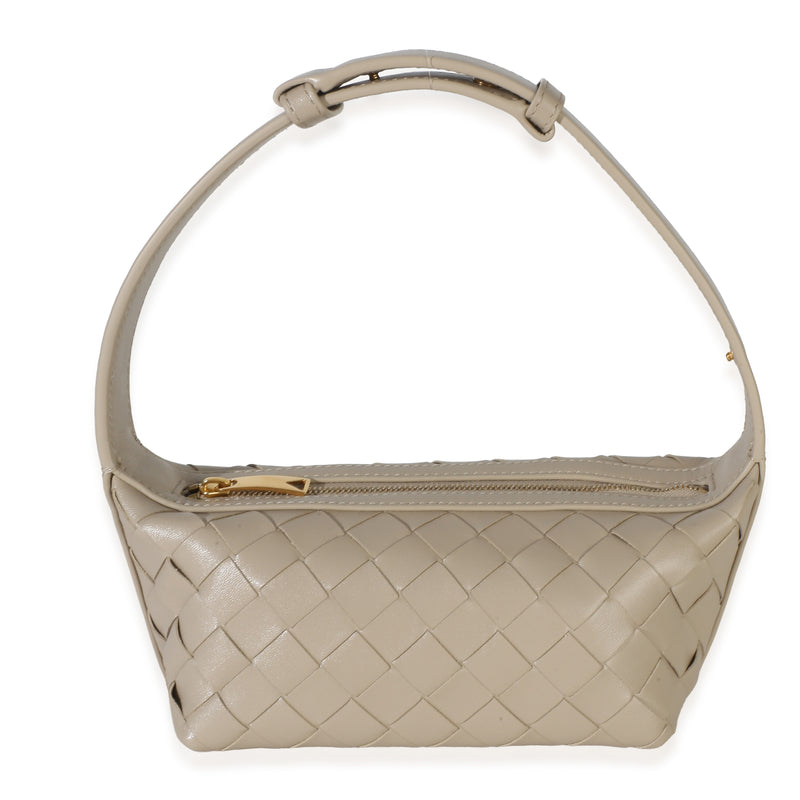 Bottega Veneta Beige Nappa Intrecciato Mini Wallace Top Handle Handbag id