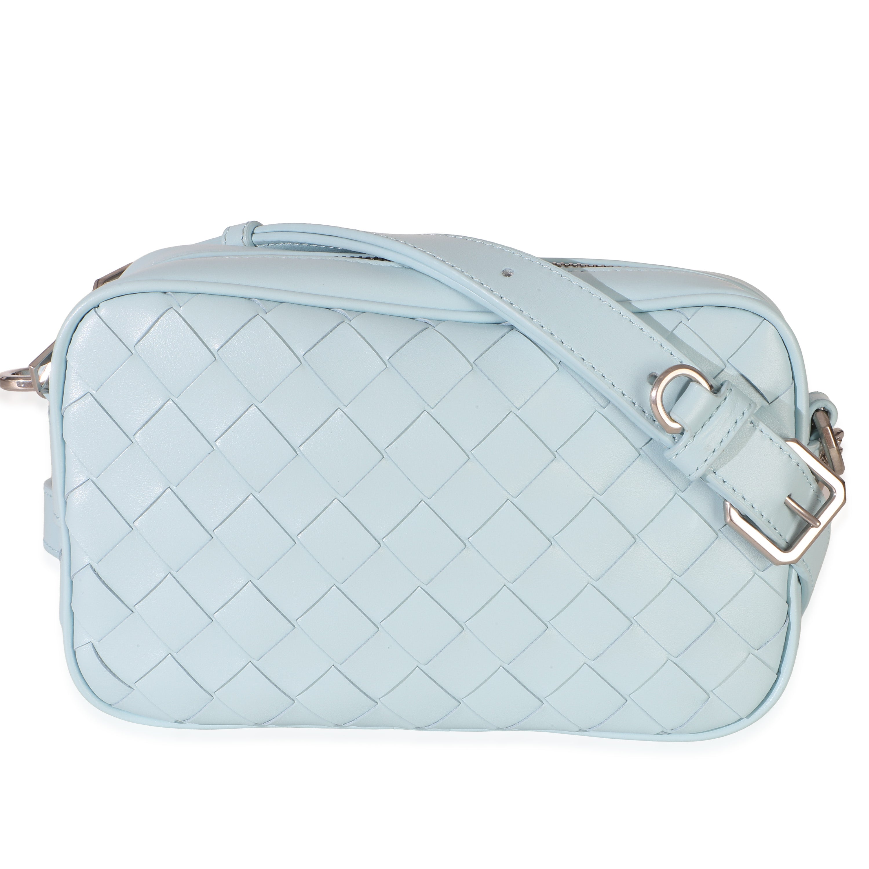 Bottega Veneta Light Blue Nappa Intrecciato Small Crossbody Handbag id