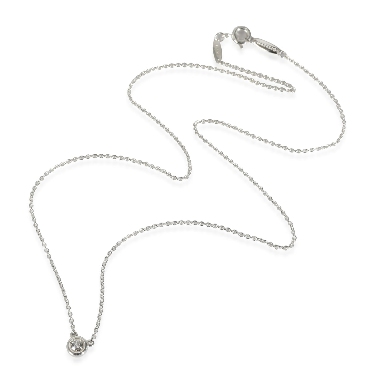Tiffany & Co. Sterling Silver Diamond Elsa Peretti Diamond By The Yard Pendant