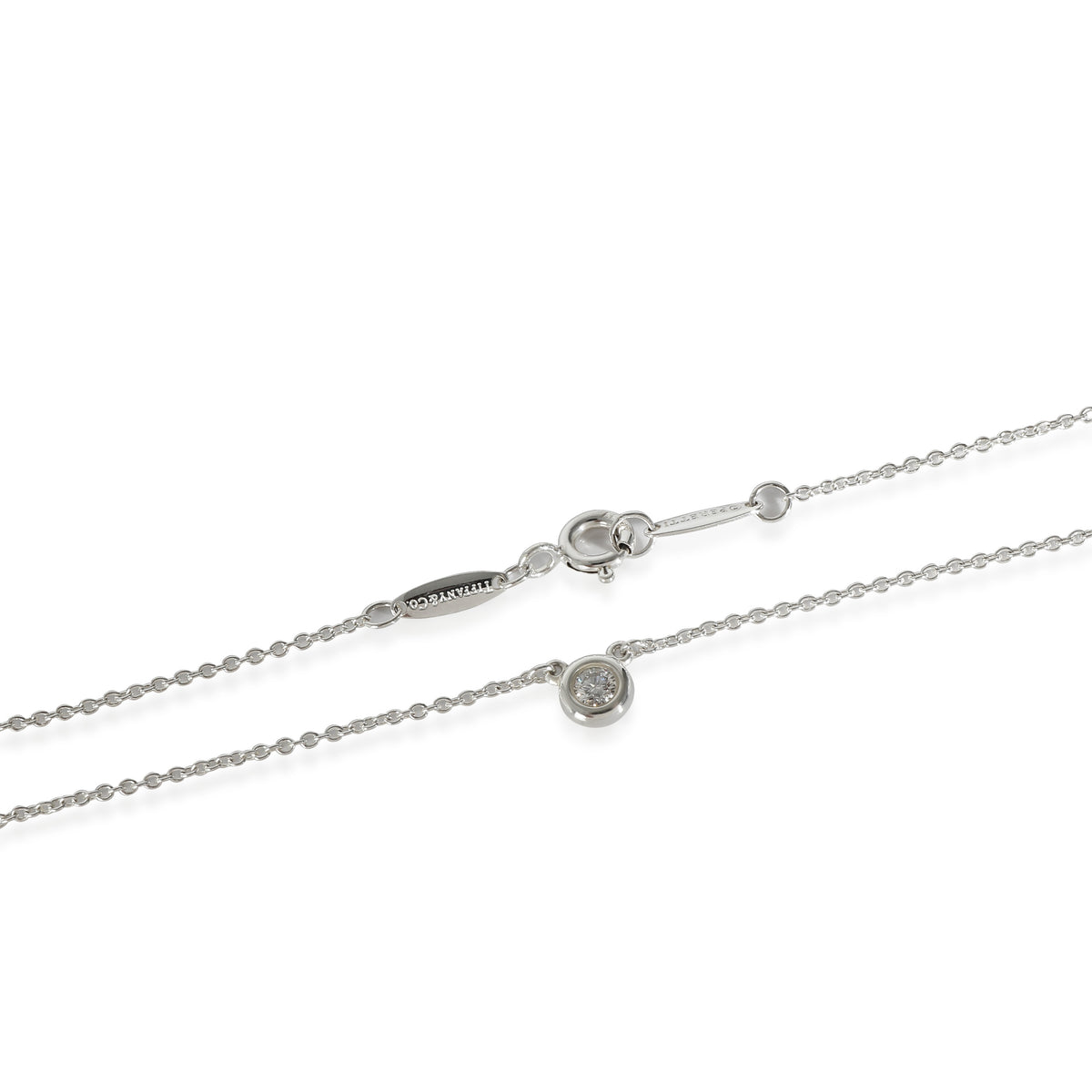 Tiffany & Co. Sterling Silver Diamond Elsa Peretti Diamond By The Yard Pendant