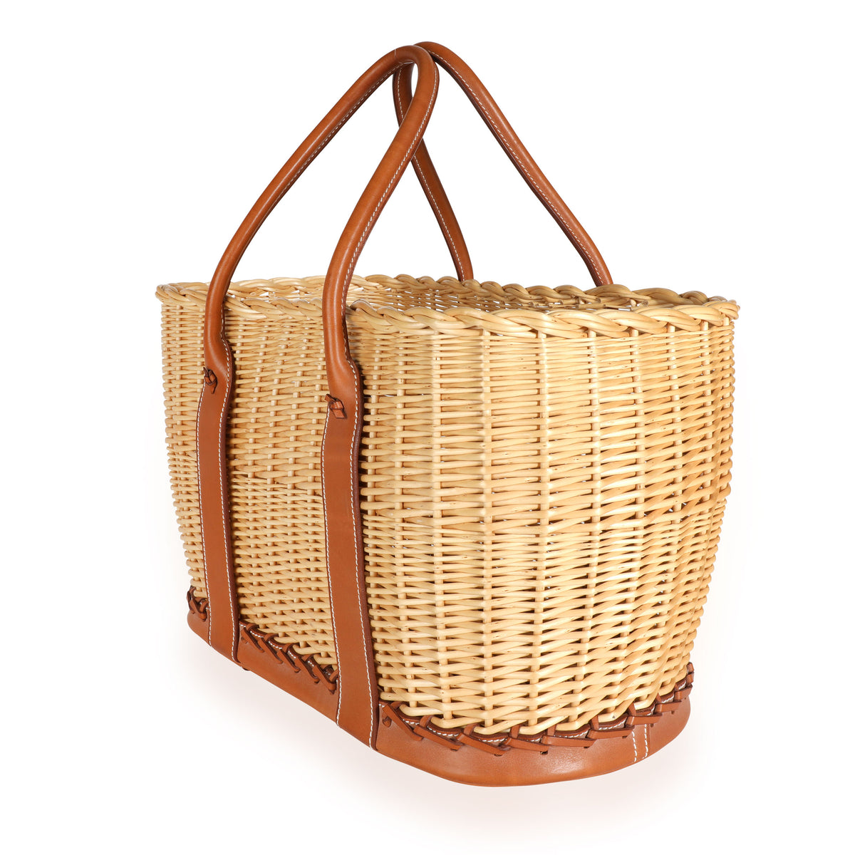 Hermès Fauve Barenia Wicker Osier Garden Party 36 Handbag