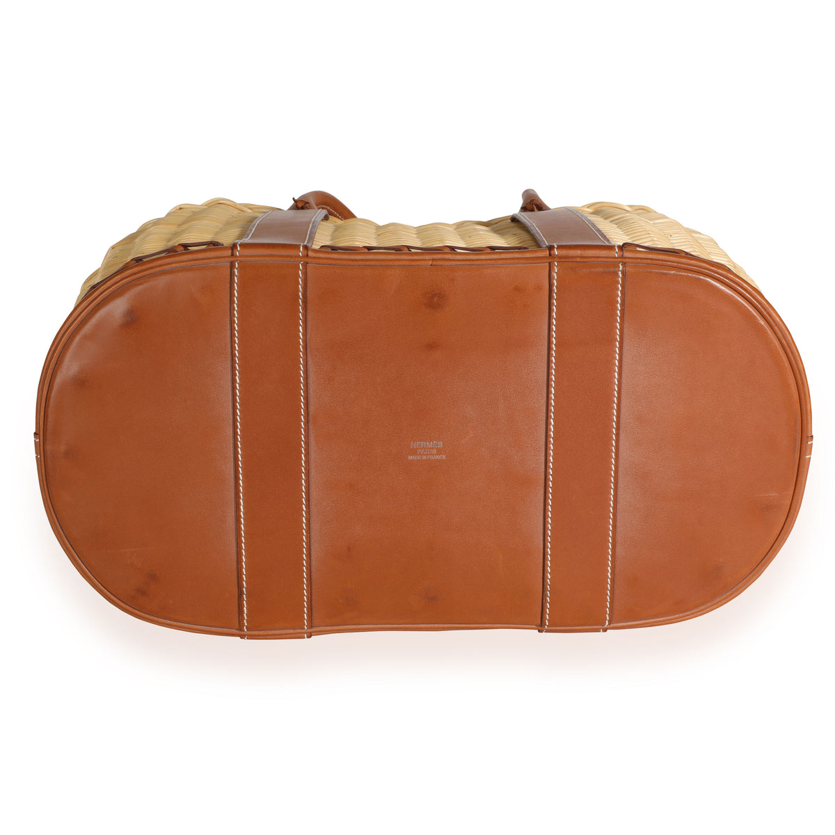 Hermès Fauve Barenia Wicker Osier Garden Party 36 Handbag