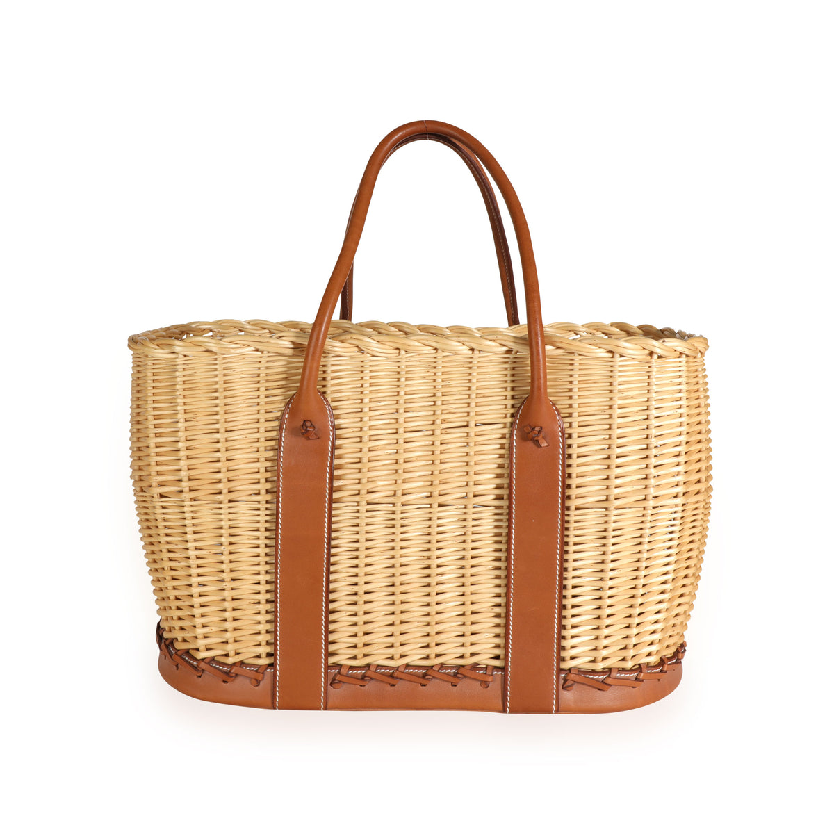 Hermès Fauve Barenia Wicker Osier Garden Party 36 Handbag