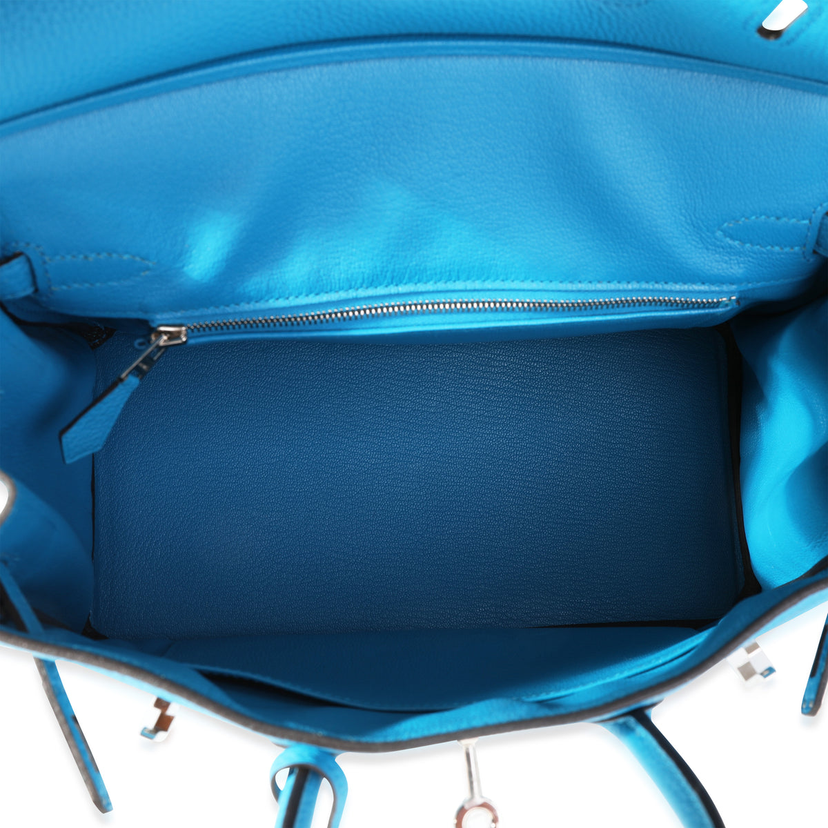 Hermès Bleu Zanzibar Togo Birkin 25 PHW Handbag