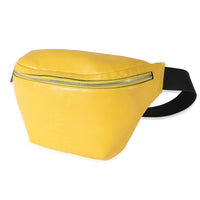 Fendi Yellow Calfskin FF 1974 Embossed Belt Bag Handbag
