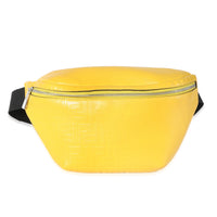 Fendi Yellow Calfskin FF 1974 Embossed Belt Bag Handbag