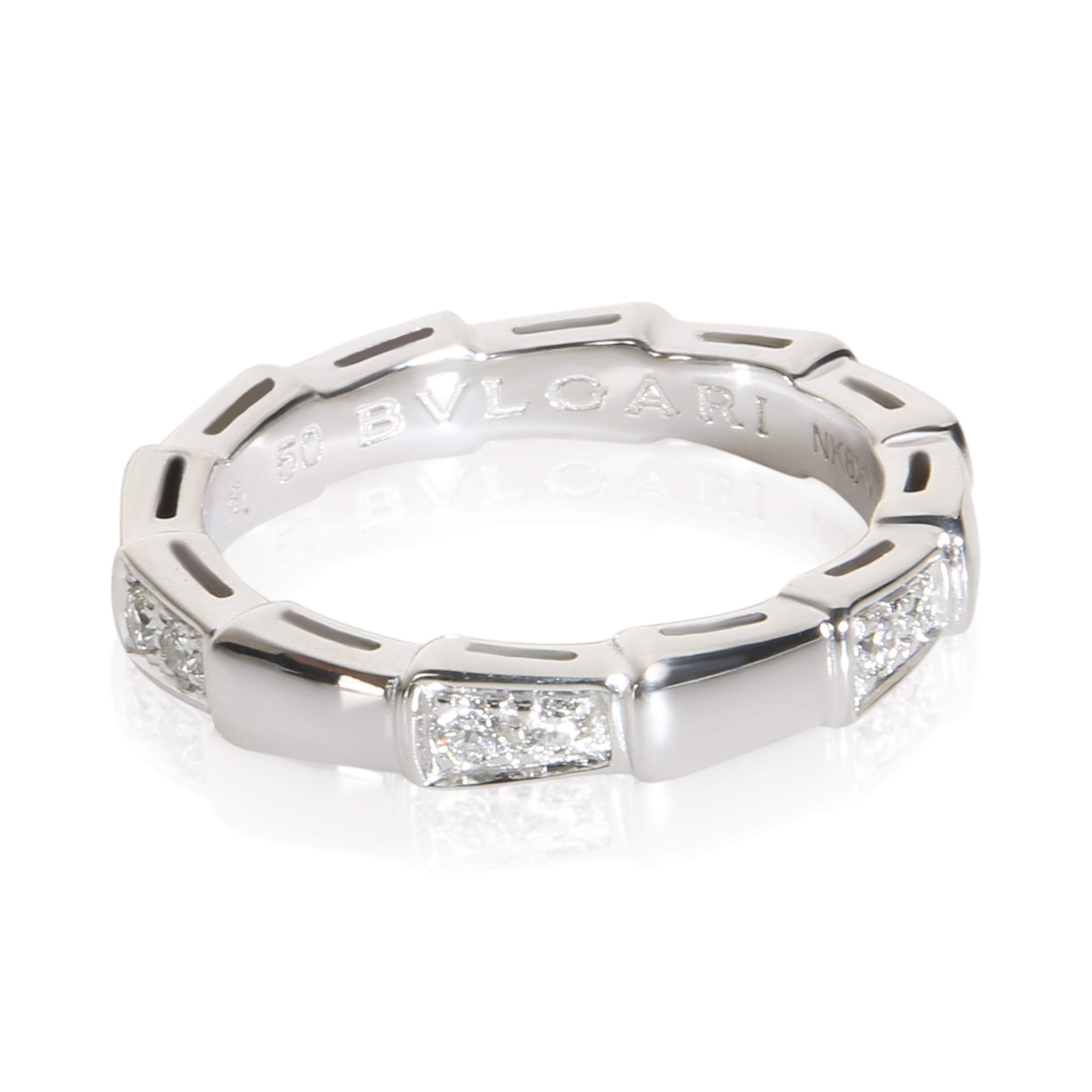 BVLGARI White Gold Diamond Serpenti Viper Ring fv